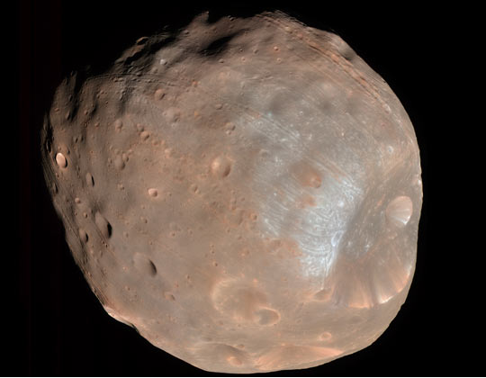 HiRISE image of the Mars moon Phobos