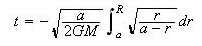 equation for freefall time